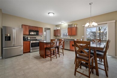 Dining area adjoins kitchen