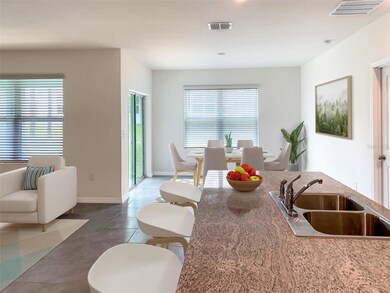 Kitchen Island looking towards Dinning Room