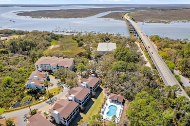Aerial view of the Jekyll Island Causeway