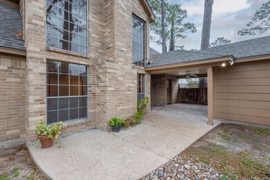 The back porch is the perfect spot for morning coffee.  Low maintenance, stamped concrete accent adds a touch of character to this space.