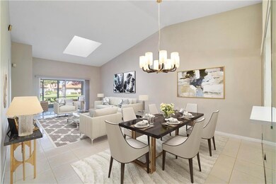 Virtually staged living/dining area