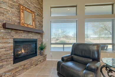 Beautiful stone fireplace