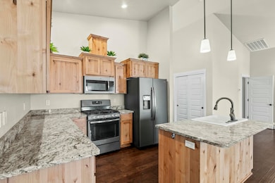 Kitchen and island