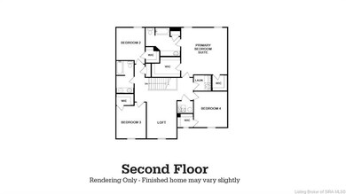 Second Floor - finished home may vary slightly