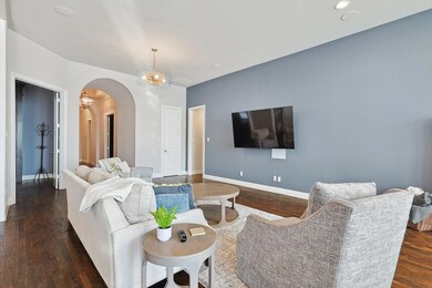 The open floor plan offers plenty of space for fam