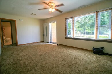 Living room view from kitchen entry