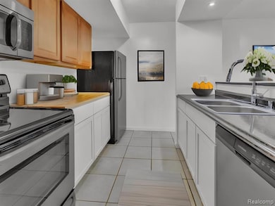 Virtually staged kitchen