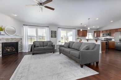 Great Room with Vaulted Ceiling