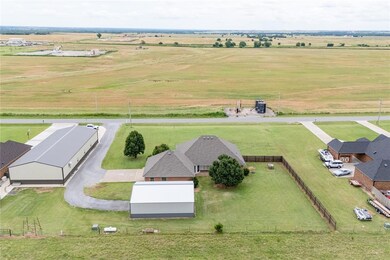 Overview of rural landscape featuring a pastoral area