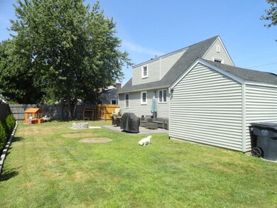 Fully enclosed large, flat yard w/ stamped concret