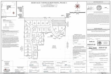 Map showing property parcels
