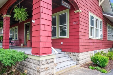Rocking chair ready. This covered front porch is m