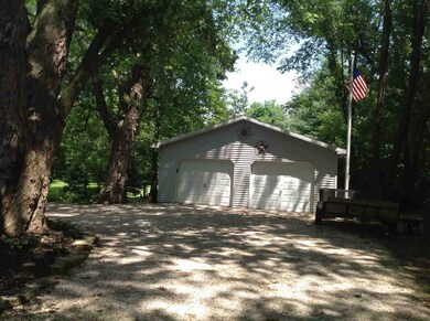 Over sized 2.5 car detached garage with work space