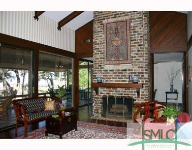 Living Room. Savannah Grey Brick Fireplace with ex