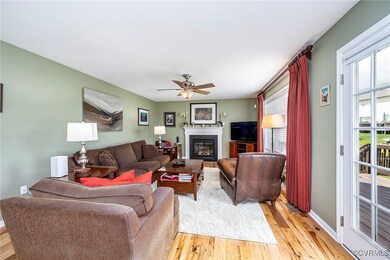 Living room featuring light hardwood / wood-style