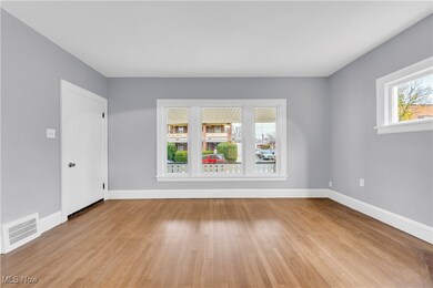 Empty room featuring light hardwood / wood-style flooring