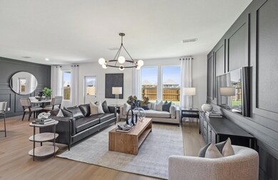Airy gathering room with large windows  *Photos of