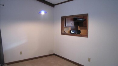 Dining area with pass through to kitchen