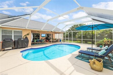 Swimming pool with a sunroom, a lanai, a ceiling fan, outdoor lounge area, and a patio area