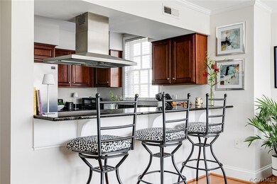 Plenty of seating at the breakfast bar