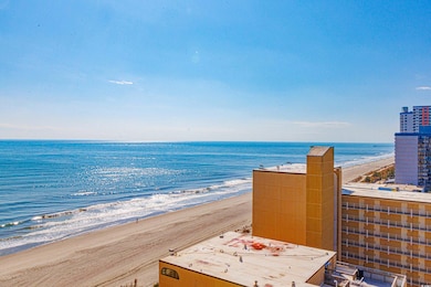 View of water feature with a view of the beach