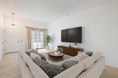 Virtually staged living room