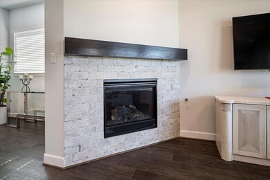 Interior details with hardwood / wood-style floori