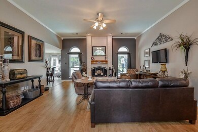 Floor to ceiling brick fireplace for those chilly winter evenings.