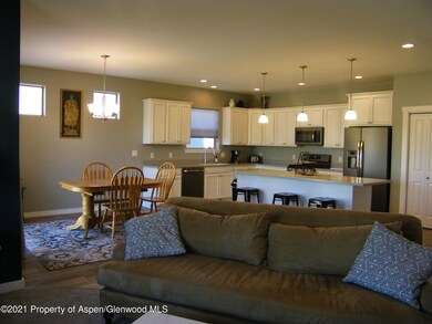living into kitchen