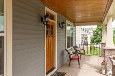 Tongue and groove ceiling on the porch and aggrega