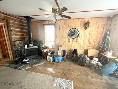 Front living room and wood stove