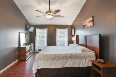 Split floor plan.  Spacious master bedroom with up