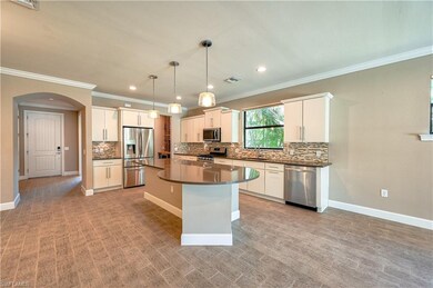 Quartz countertops in kitchen