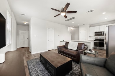 Another view of the living room. The space flows i