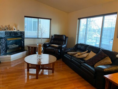 Living room with gas fireplace