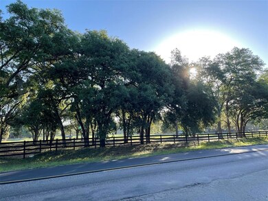 Morning view of farm across the street