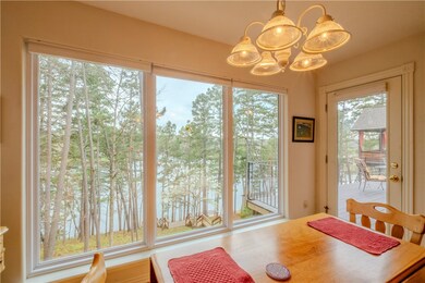 Wall of windows towards lake