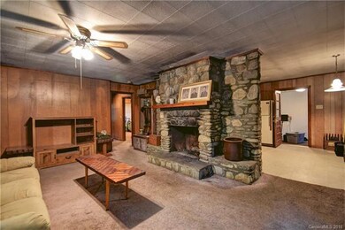 Stone fireplace in Living Room has a gas line so p