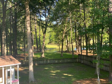 Yard with pond views