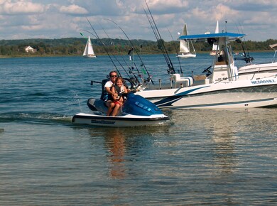 Boating on Portage Lake