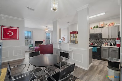 Dining area featuring hardwood / wood-style floors