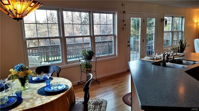 Fabulous windows overlooking the deck and backyard