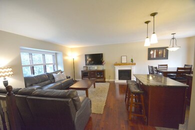Spacious living room with fresh paint.