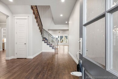 Beautiful Oak flooring is located in the high traf