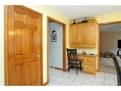 Kitchen. A built-in desk is a great place to keep 