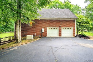 2-car attached side load garage with 14' ceiling.