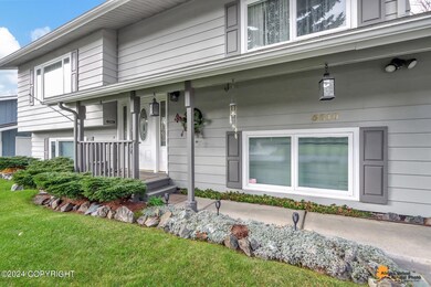 Covered walkway to front entry