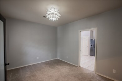 Pocket door conveniently connects to kitchen, allo