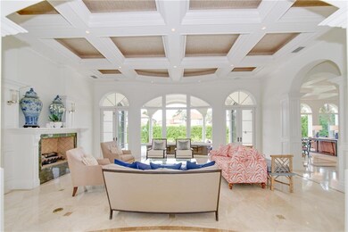 Grand Sitting Room with Amazing Tray Ceiling