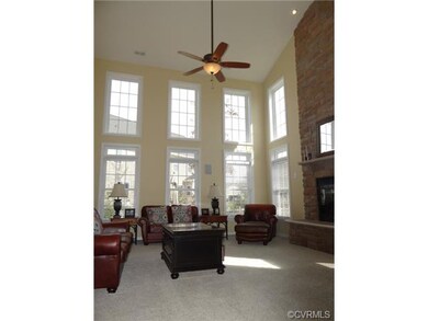 Two-story family room with dramatic floor to ceili